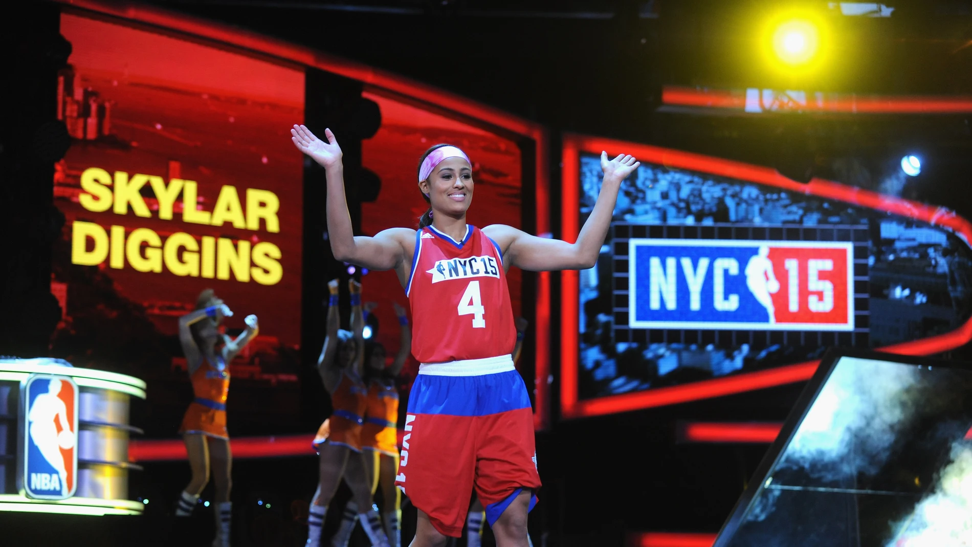 Skylar Diggins, en el Celebrity Game del All Star de 2015