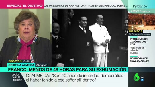 Cristina Almeida: "Con la exhumaci&oacute;n de Franco se refrescar&aacute; la democracia y desaparecer&aacute; el culto al dictador"