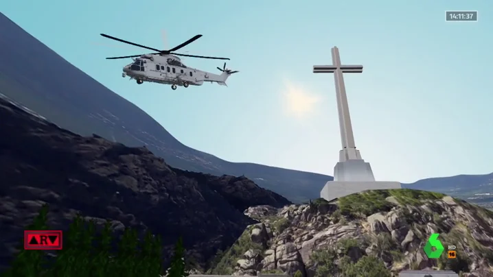 La exhumación de Franco, en 3D: ARV recrea el traslado en helicóptero