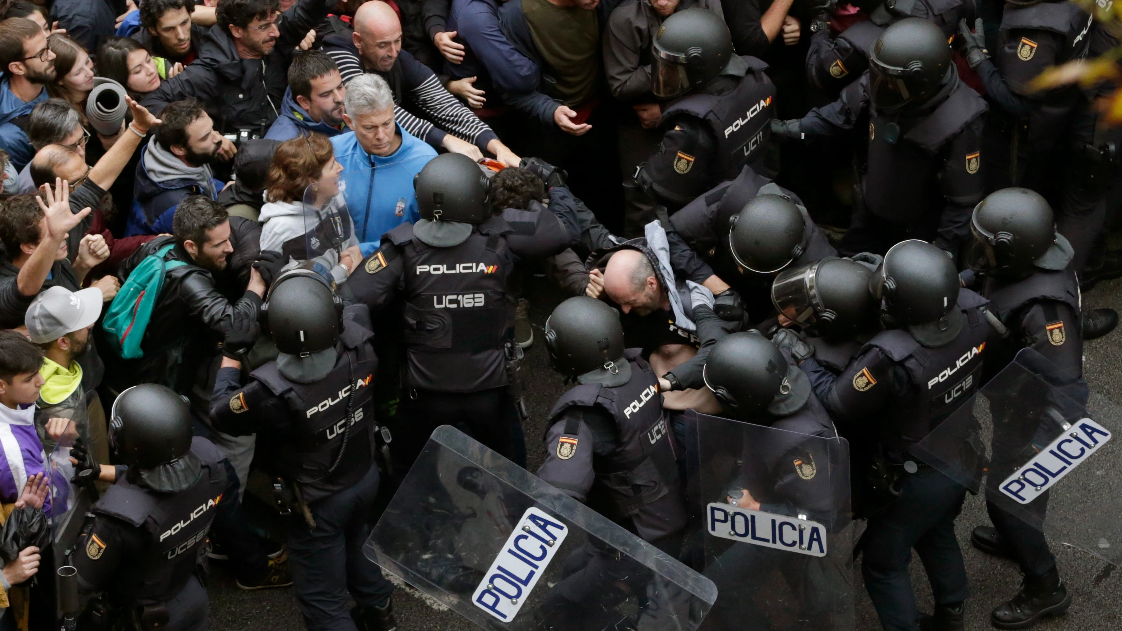 Imagen de archivo de los disturbios de Cataluña