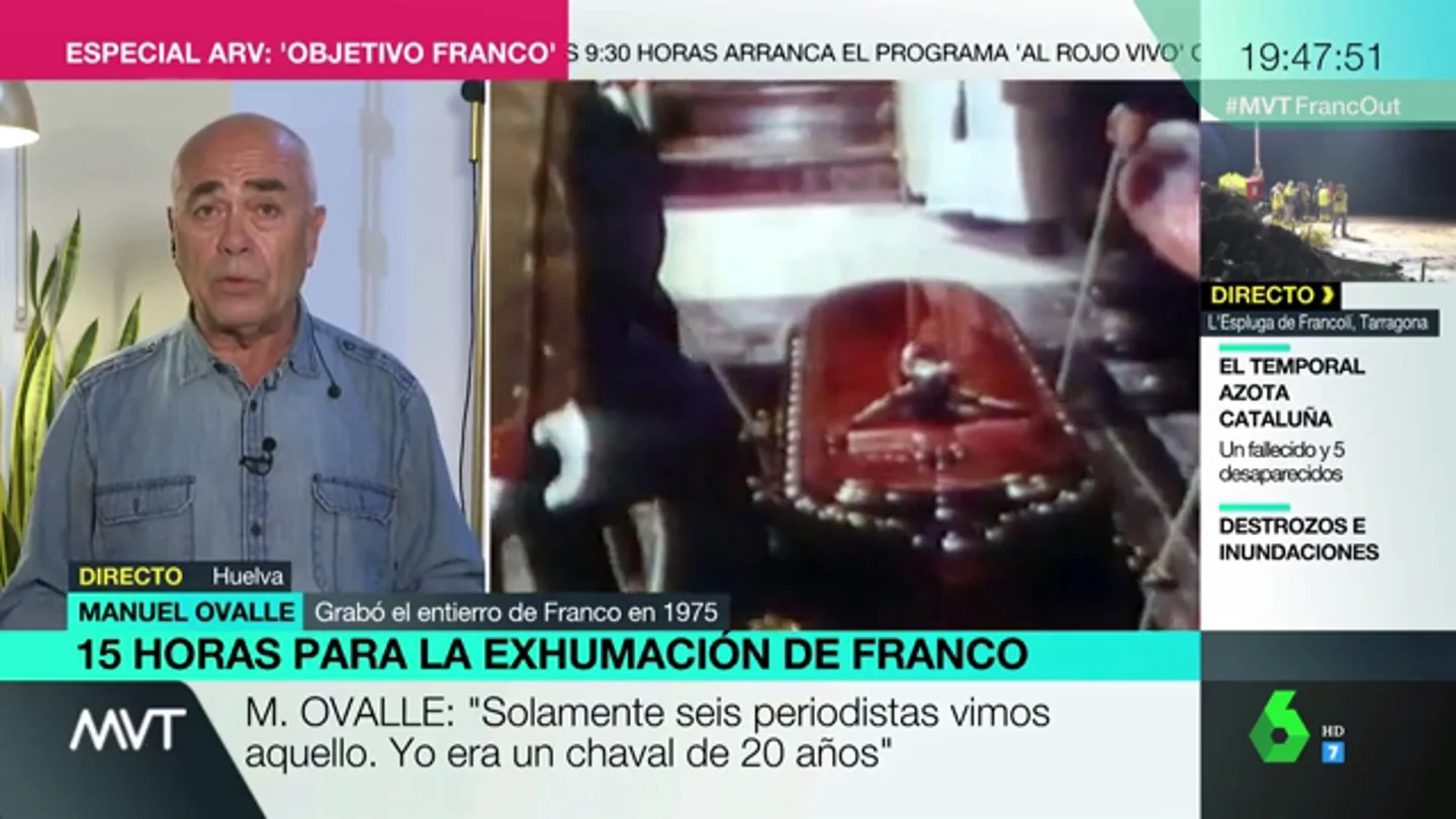 Manuel Ovalle, uno de los únicos periodistas que fue testigo del entierro de Franco: "El último que lo besó fue su yerno" Manuel Ovalle, uno de los únicos periodistas que fue testigo del entierro de Franco: "El último que lo besó fue su yerno"