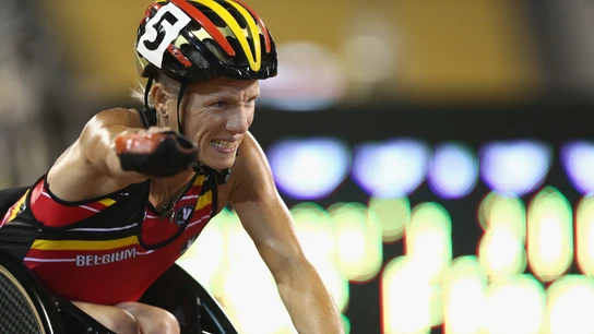 Marieke Vervoort, en plena competición Marieke Vervoort, en plena competición