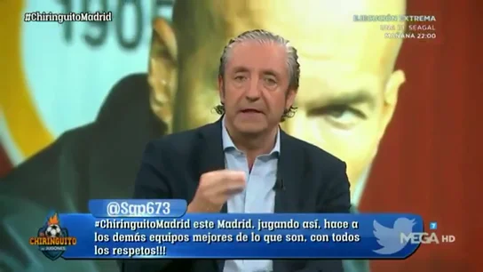 Josep Pedrerol, muy crítico con Zidane: "Es el entrenador que menos hace trabajar a los jugadores de Europa y parte de América" Josep Pedrerol, muy crítico con Zidane: "Es el entrenador que menos hace trabajar a los jugadores de Europa y parte de América"