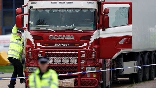 El camión que transportaba 39 cadáveres en Reino Unido El camión que transportaba 39 cadáveres en Reino Unido