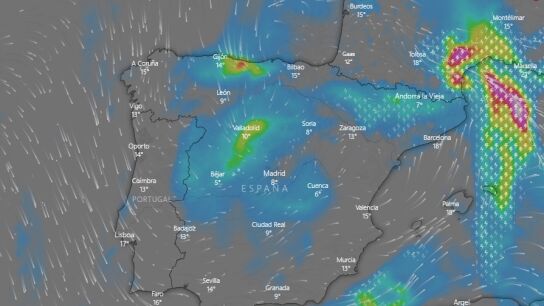 Mapa en tiempo real de la evoluci&oacute;n de la Dana y la borrasca