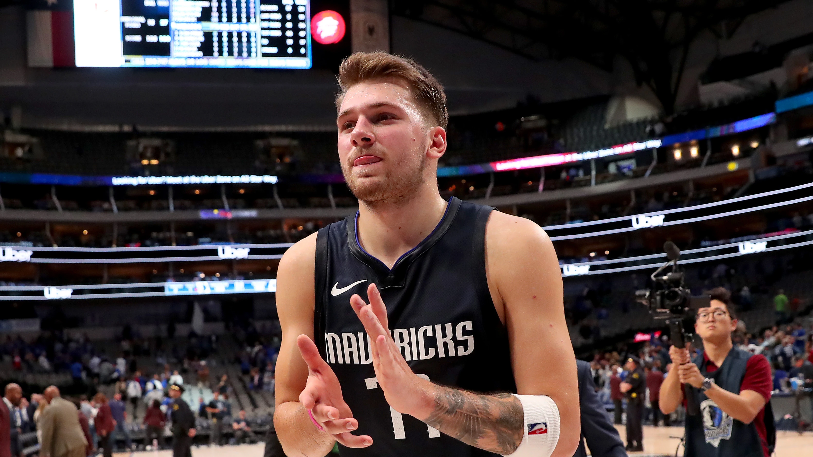 Luka Doncic, en el primer partido de la temporada 2019/2020 de los Mavericks