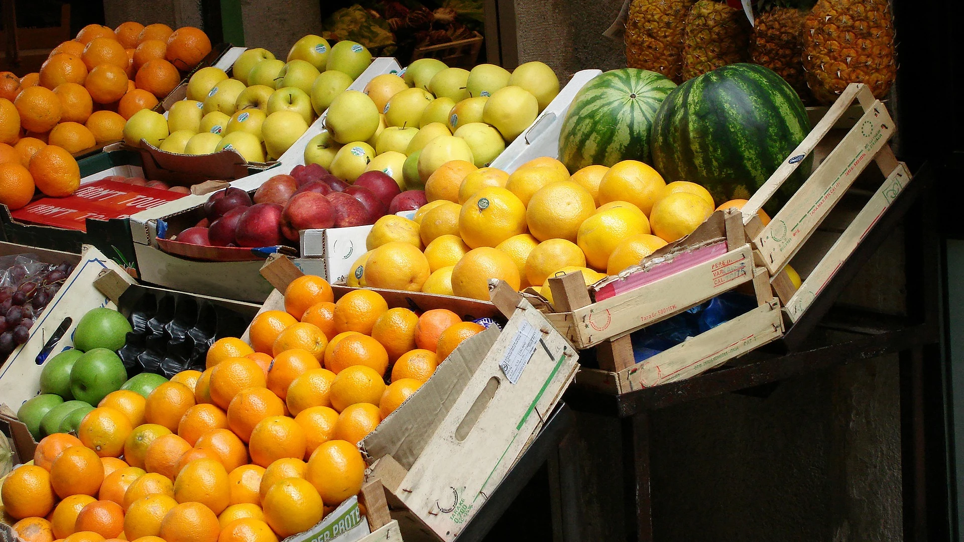 Imagen de archivo de una frutería.