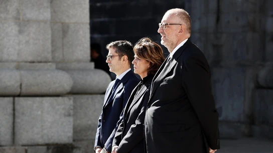 El secretario general de la presidencia del Gobierno, Felix Bolaños, la ministra en funciones de Justicia, Dolores Delgado y el subsecretario del Ministerio de presidencia, Antonio Hidalgo López El secretario general de la presidencia del Gobierno, Felix Bolaños, la ministra en funciones de Justicia, Dolores Delgado y el subsecretario del Ministerio de presidencia, Antonio Hidalgo López.
