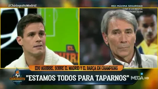 "El Barça está haciendo el ridículo en Europa": el contundente alegato de Edu Aguirre en 'El Chiringuito' "El Barça está haciendo el ridículo en Europa": el contundente alegato de Edu Aguirre en 'El Chiringuito'
