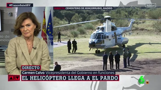 Carmen Calvo, tras la exhumación de Franco: "Bien está lo que bien acaba" Carmen Calvo, tras la exhumación de Franco: "Bien está lo que bien acaba"