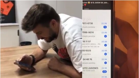 Los mensajes de Gerard Piqu&eacute; tras dar su n&uacute;mero de tel&eacute;fono