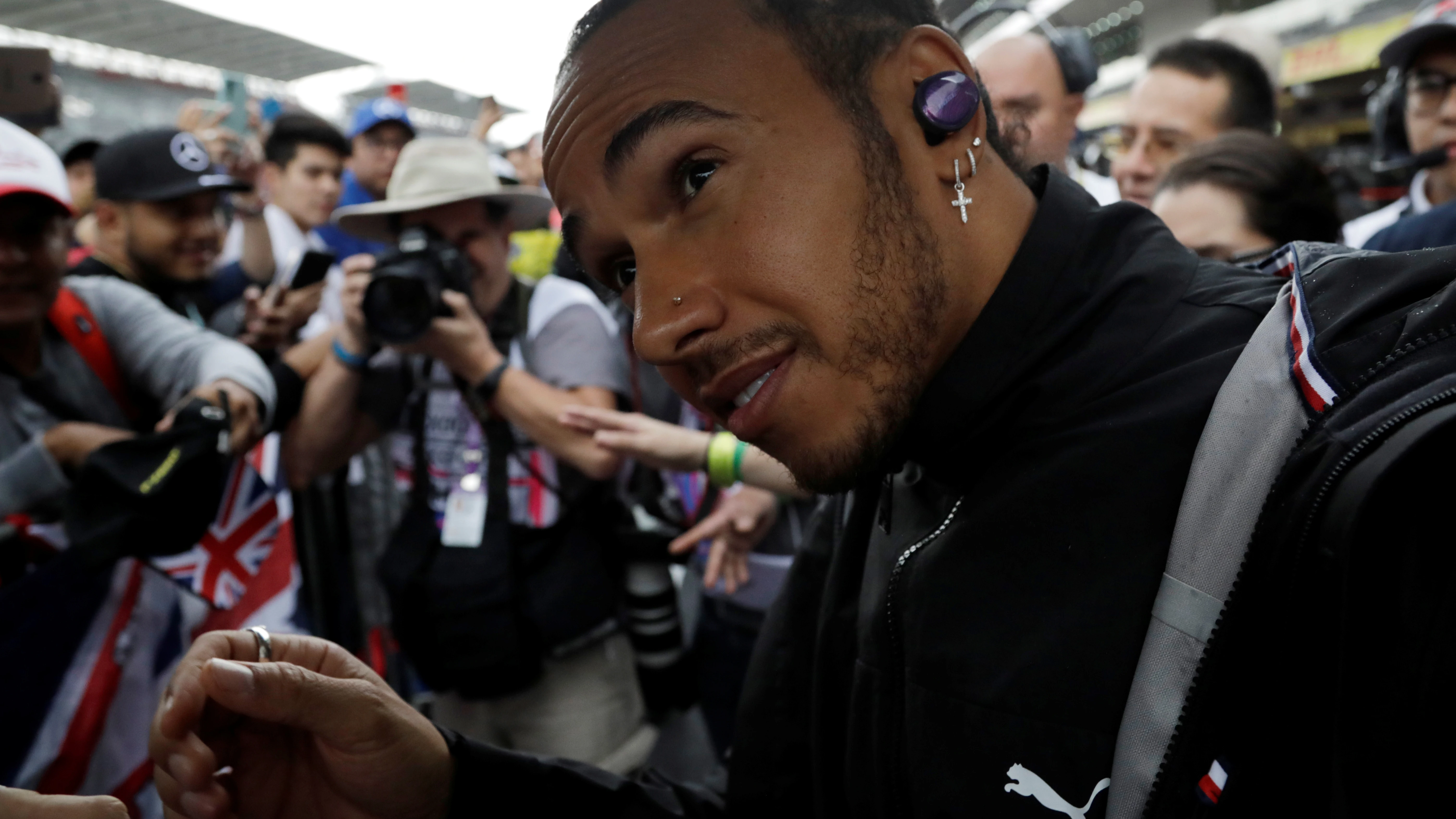 Lewis Hamilton, en el Autódromo Hermanos Rodríguez