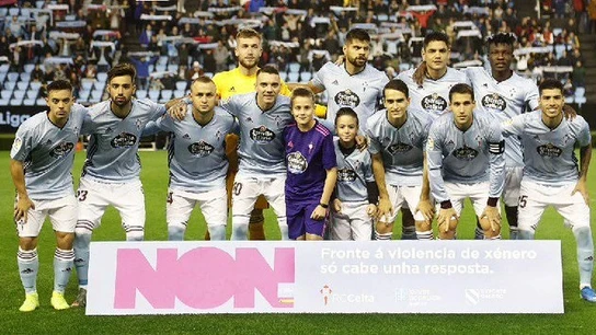 La pancarta del Celta contra la violencia de género La pancarta del Celta contra la violencia de género