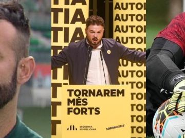 Toni Doblas, Gabriel Rufián y Pepe Reina Toni Doblas, Gabriel Rufián y Pepe Reina