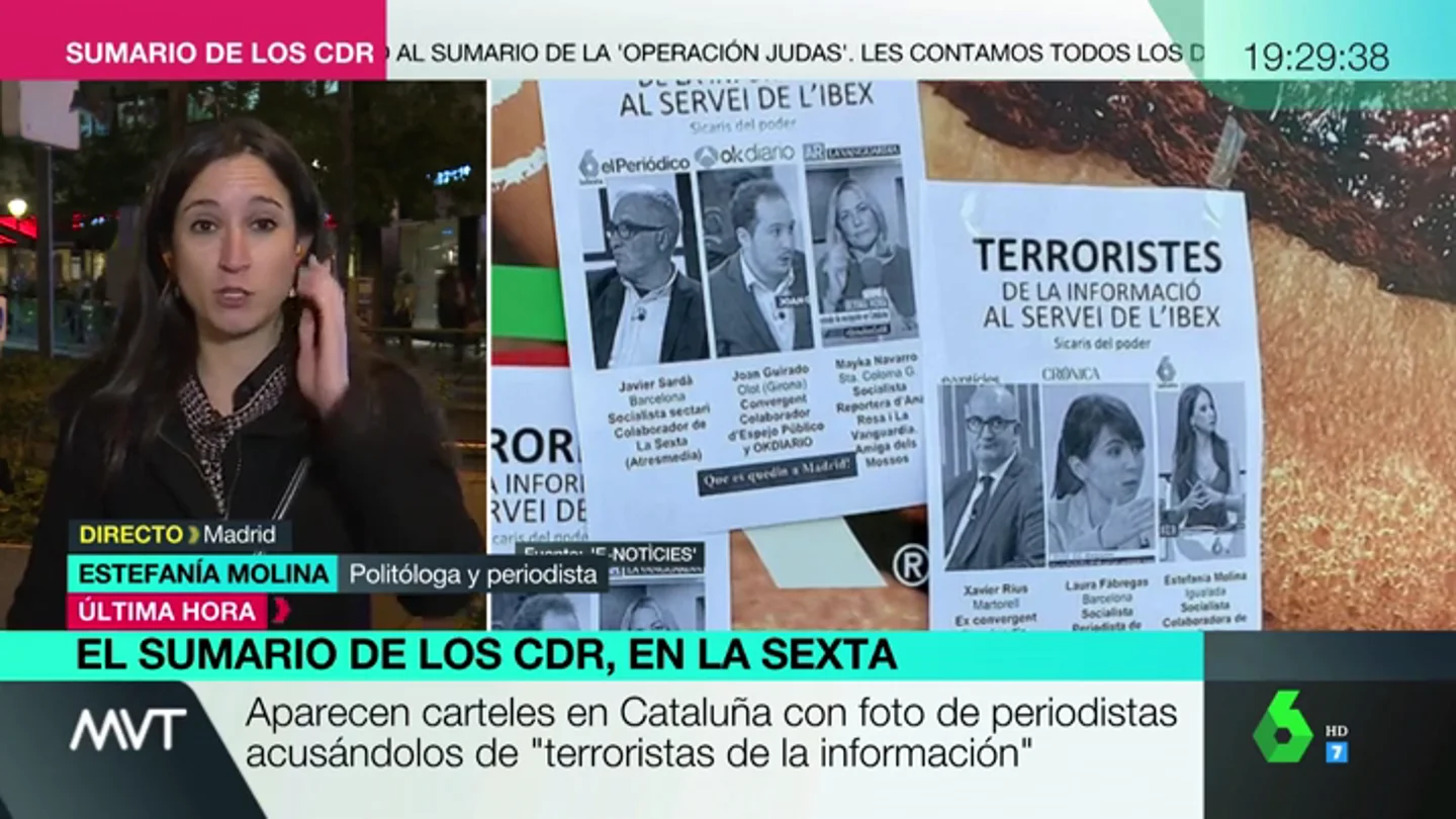 Estefanía Molina, tras ser señalada en carteles anónimos: "El procés no se podría entender sin desprecios a la legalidad" Estefanía Molina, tras ser señalada en carteles anónimos: "El procés no se podría entender sin desprecios a la legalidad"