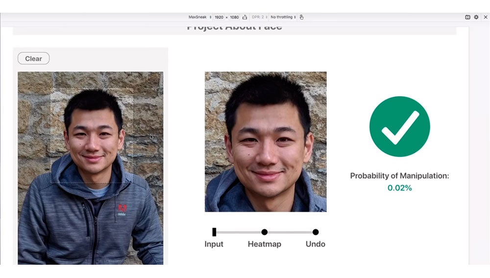 Un rostro sin modificar
