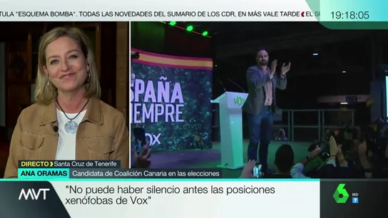 Ana Oramas: "Ante las posiciones xenófobas, racistas, misóginas y contra la ley de violencia de género de Vox no puede haber silencio" Ana Oramas: "Ante las posiciones xenófobas, racistas, misóginas y contra la ley de violencia de género de Vox no puede haber silencio"