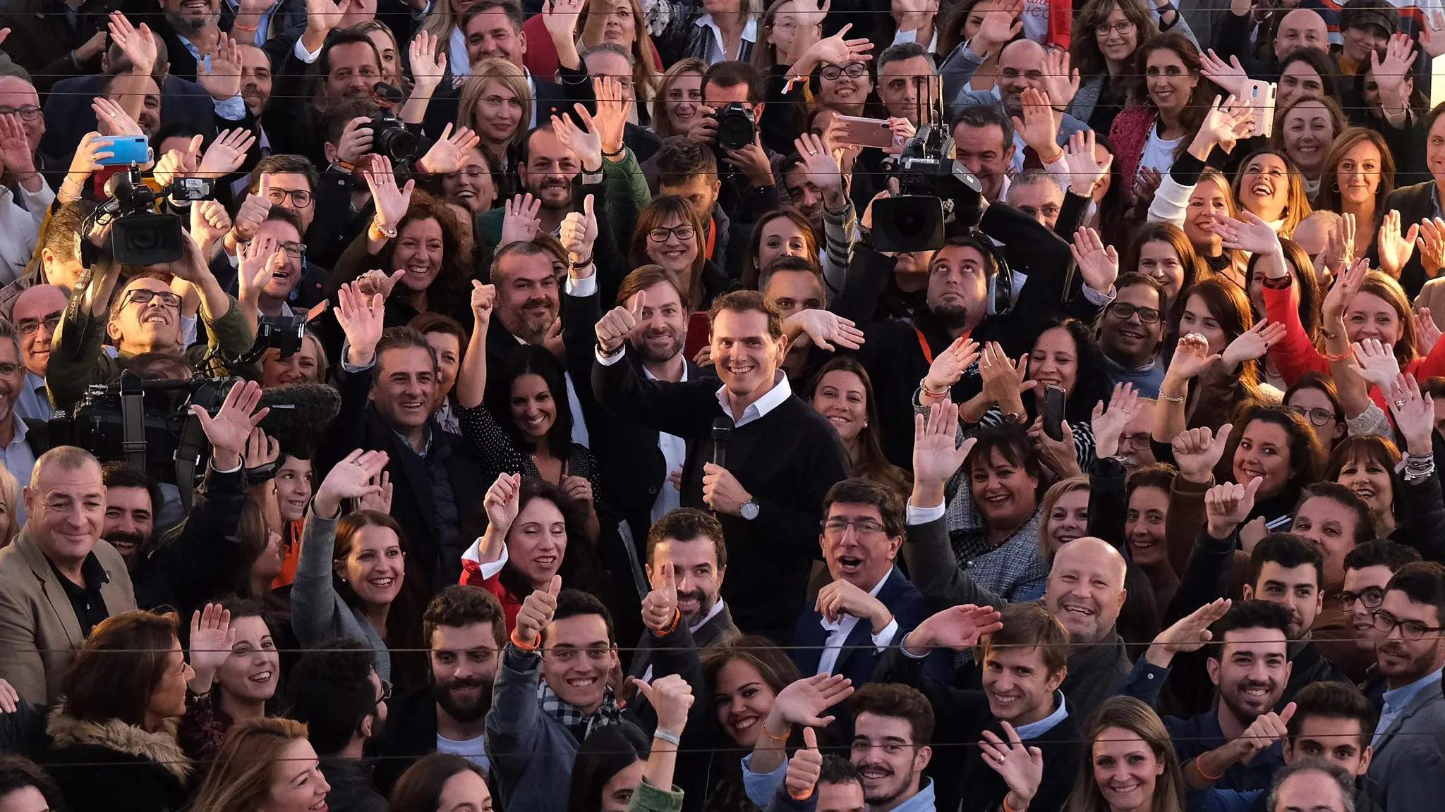 Acto de campaña de Rivera