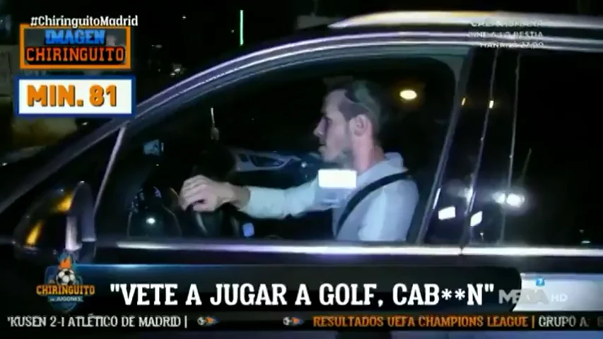 Increpan a Gareth Bale por salir del Bernabéu antes de tiempo: "Vete a jugar al golf, cab***"