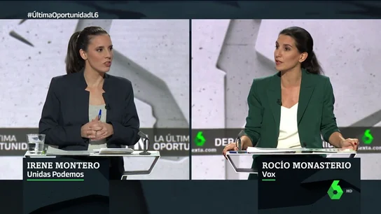 Irene Montero, a Rocío Monasterio: "Reventar el minuto de silencio por una mujer asesinada es de ser un desalmado" Irene Montero, a Rocío Monasterio: "Reventar el minuto de silencio por una mujer asesinada es de ser un desalmado"