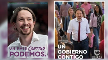 La evolución del cartel de Podemos