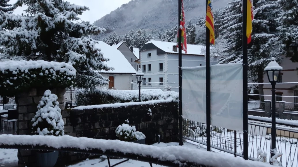 Nieve en Canfranc