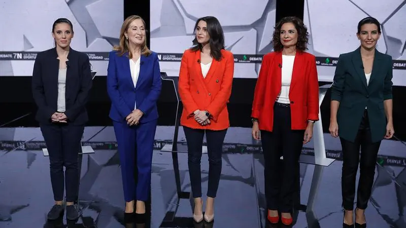 Las candidatas participantes en el debate 7N