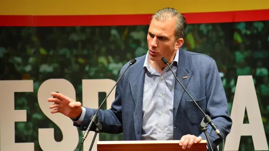 Javier Ortega-Smith en un mitin de Vox Javier Ortega-Smith en un mitin de Vox