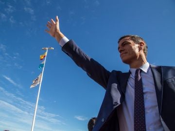 Pedro Sánchez en un acto electoral en Los Alcázares Pedro Sánchez en un acto electoral en Los Alcázares