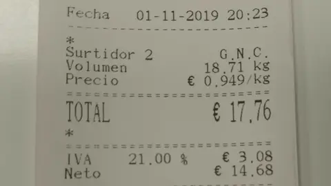 Ejemplo repostaje Gas Natural Comprimido Ejemplo repostaje Gas Natural Comprimido