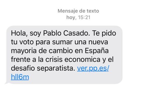El mensaje del Partido Popular a 1,2 millones de personas 