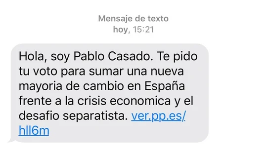 El mensaje del Partido Popular a 1,2 millones de personas El mensaje del Partido Popular a 1,2 millones de personas