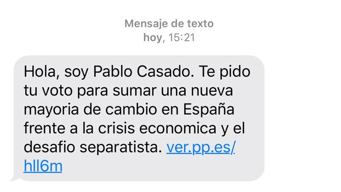 El mensaje del Partido Popular a 1,2 millones de personas El mensaje del Partido Popular a 1,2 millones de personas