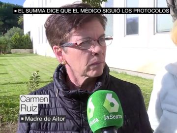 Habla la madre de Aitor, el joven que murió ahogado tras llamar al Summa: "No me entra en la cabeza que sigan trabajando" Habla la madre de Aitor, el joven que murió ahogado tras llamar al Summa: "No me entra en la cabeza que sigan trabajando"