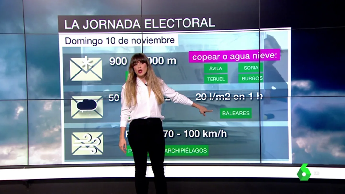 Joanna Ivars explica la previsión del tiempo para el 10N Joanna Ivars explica la previsión del tiempo para el 10N