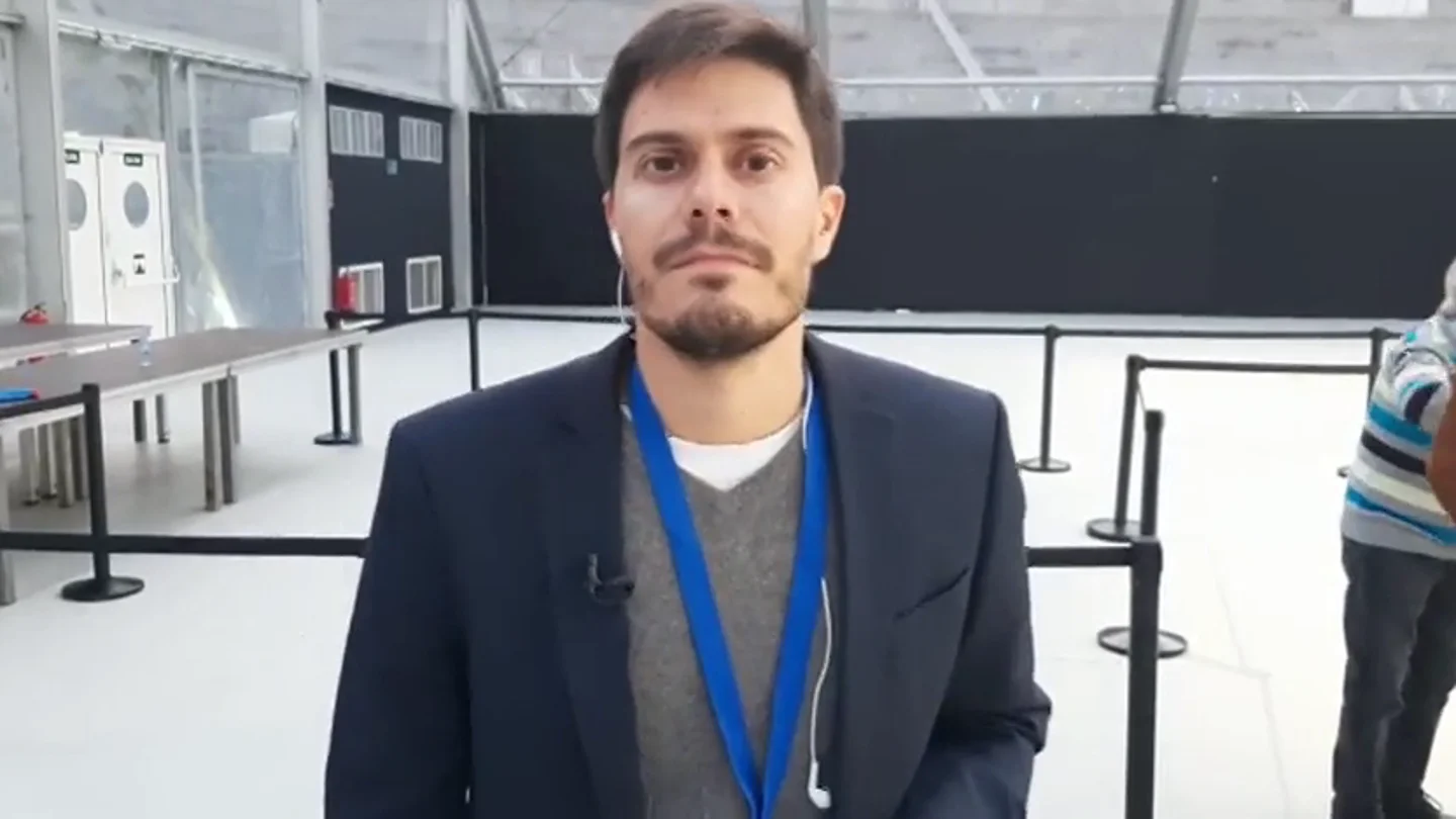 David Junquera antes de un mitin del PP David Junquera antes de un mitin del PP