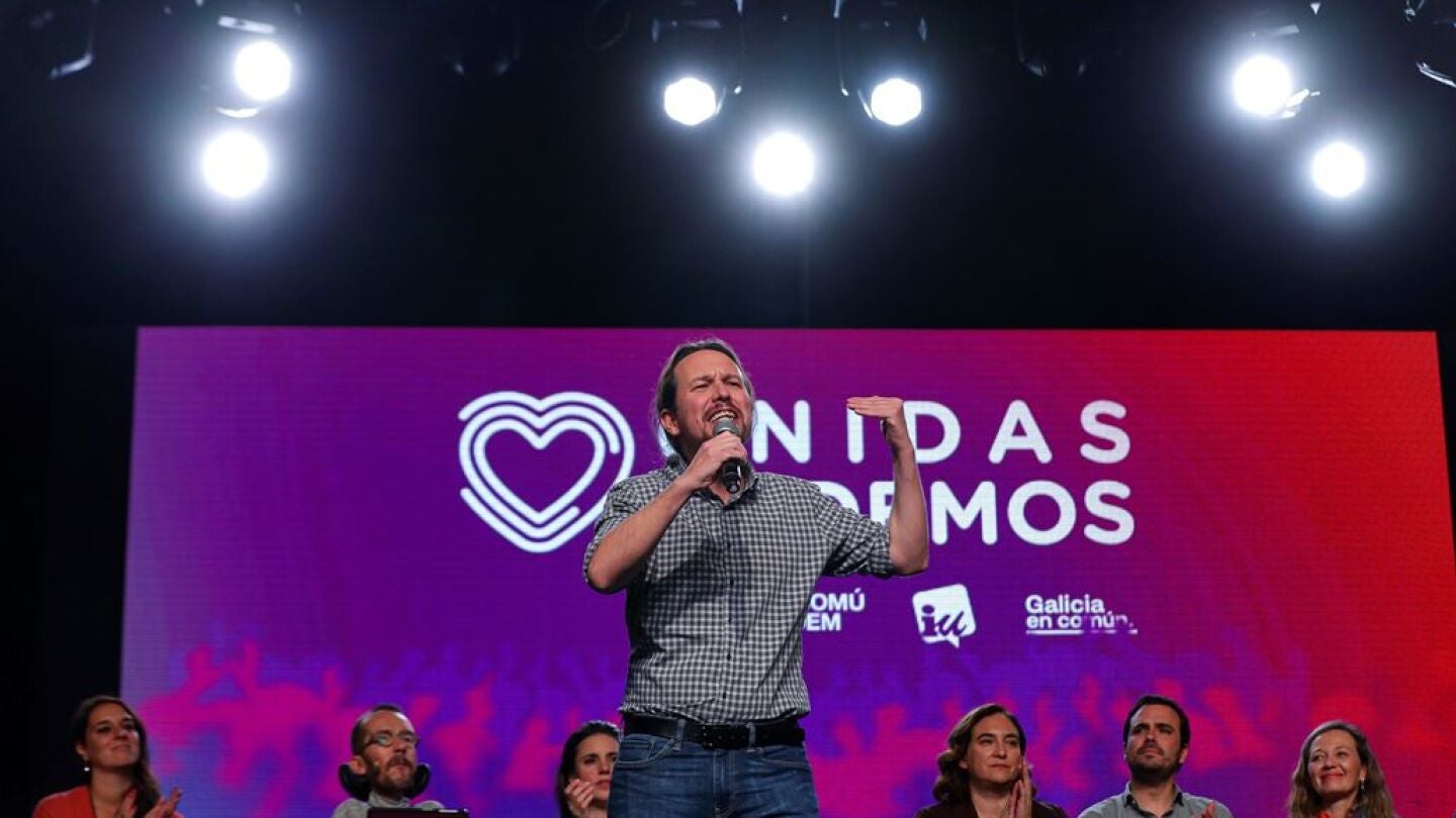 Pablo Iglesias en el cierre de campa&ntilde;a de Unidas Podemos