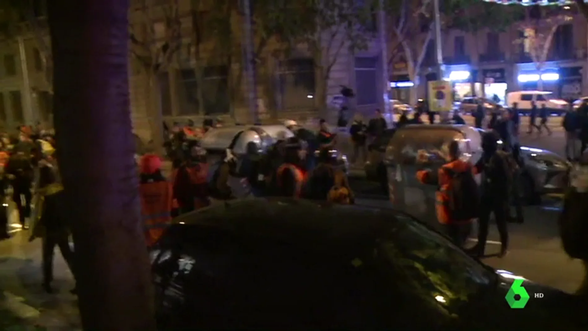 Tensión en las calles de Barcelona