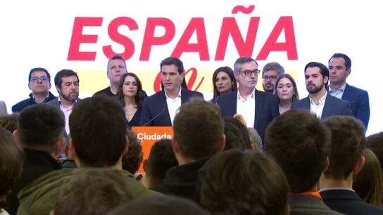 Albert Rivera tras el resultado de las elecciones generales