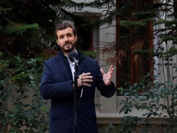 Pablo Casado ante los medios Pablo Casado ante los medios