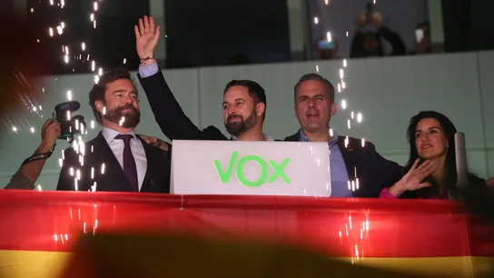 Abascal, Espinosa de los Monteros y Ortega Smith el 10N en Madrid Abascal, Espinosa de los Monteros y Ortega Smith el 10N en Madrid
