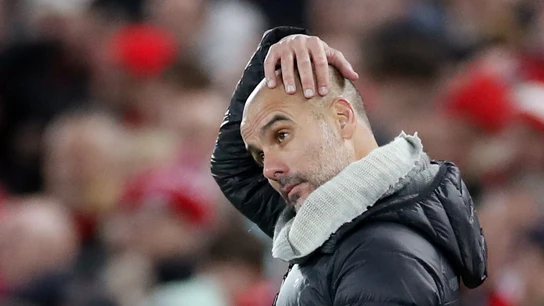 Guardiola, ante el Liverpool Guardiola, ante el Liverpool