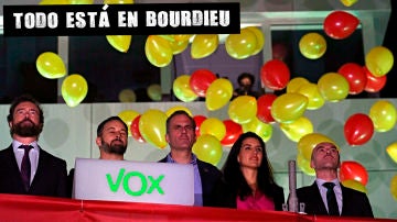 Los líderes de Vox, celebrando el éxito de su partido en el 10N