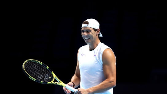 Rafa Nadal, sonriente