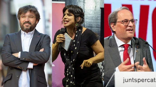Imagen de Jordi Évole, Teresa Rodríguez y Quim Torra Imagen de Jordi Évole, Teresa Rodríguez y Quim Torra