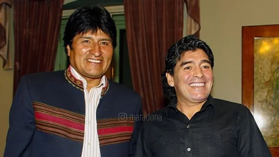 Evo Morales y Diego Armando Maradona Evo Morales y Diego Armando Maradona