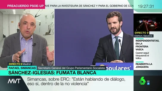 Simancas, PSOE: "La actitud del PP es ilegítima, lo razonable sería que se abstuviesen" Simancas, PSOE: "La actitud del PP es ilegítima, lo razonable sería que se abstuviesen"