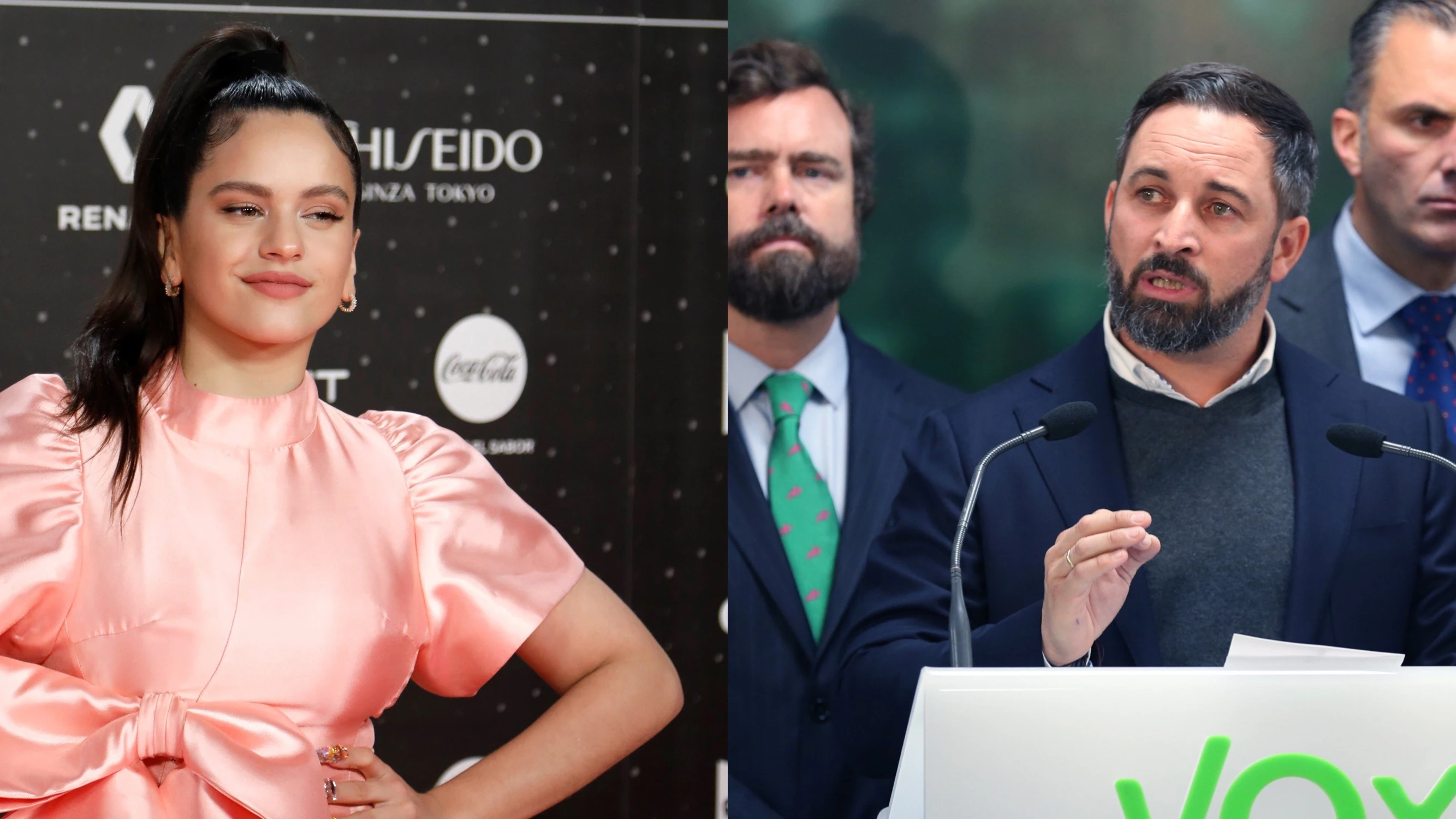 Rosalía y Santiago Abascal