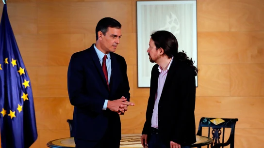Pedro Sánchez y Pablo Iglesias en una foto de archivo Pedro Sánchez y Pablo Iglesias en una foto de archivo
