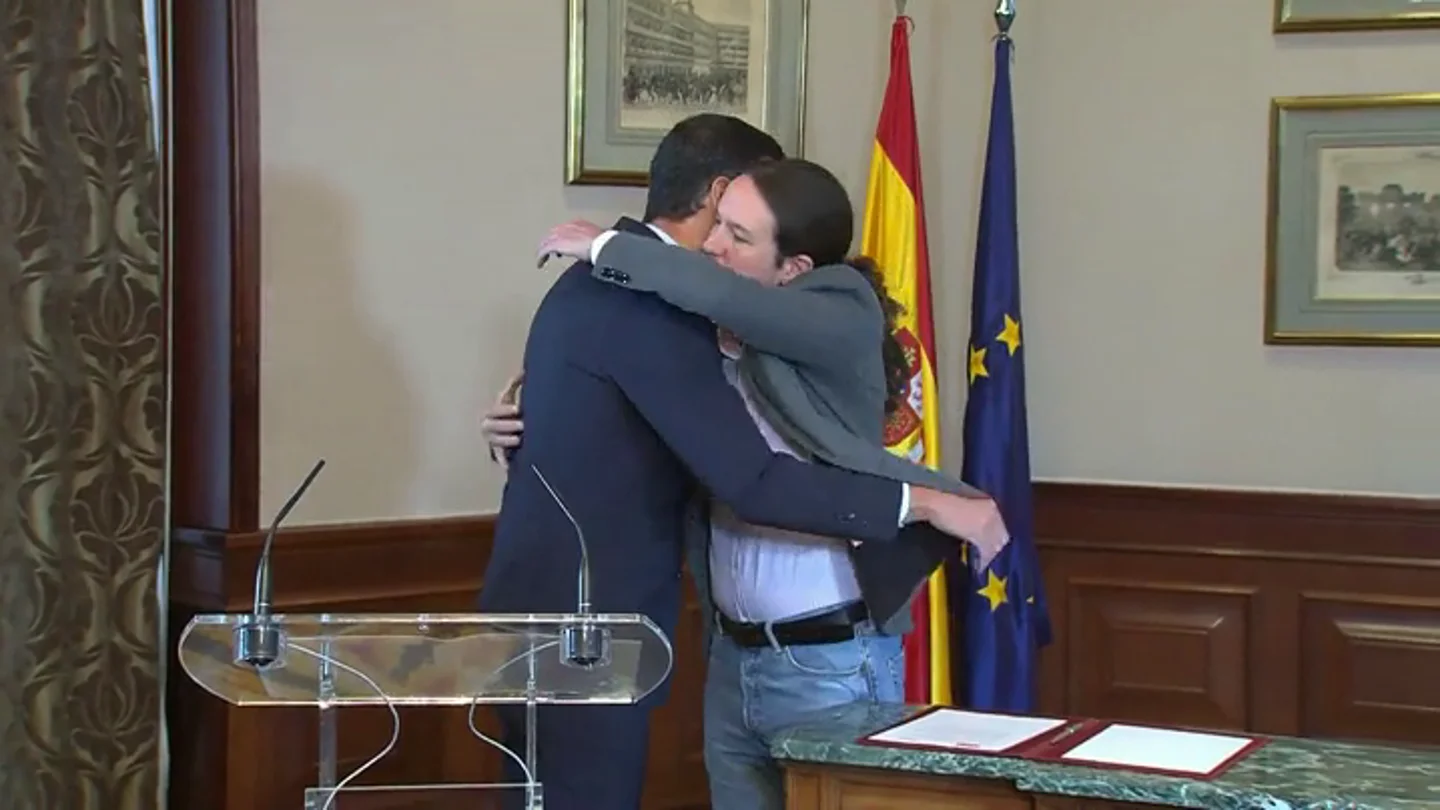 Así han anunciado Pedro Sánchez y Pablo Iglesias el preacuerdo para un gobierno de coalición VÍDEO | Así han anunciado Pedro Sánchez y Pablo Iglesias el preacuerdo para un gobierno de coalición